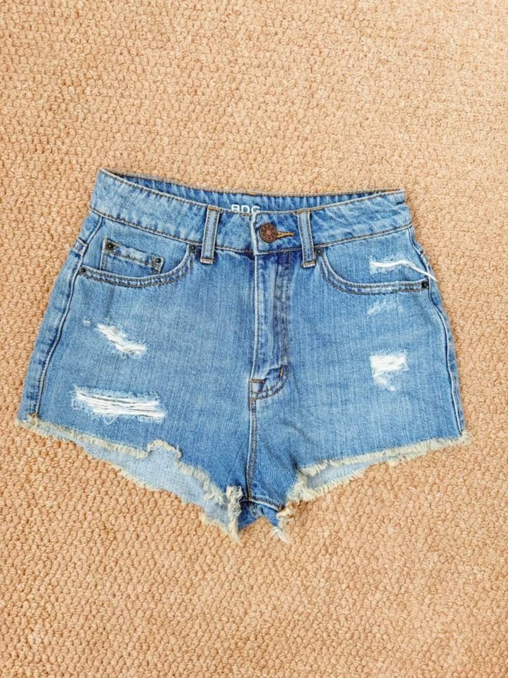BDG High Rise Distressed Denim Shorts Size 26